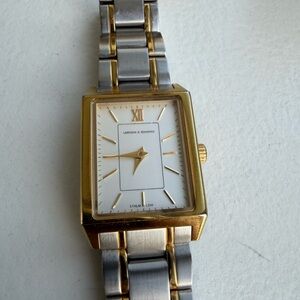 WeWoreWhat X Larsson and Jennings Gold and Silver Rectangular Watch